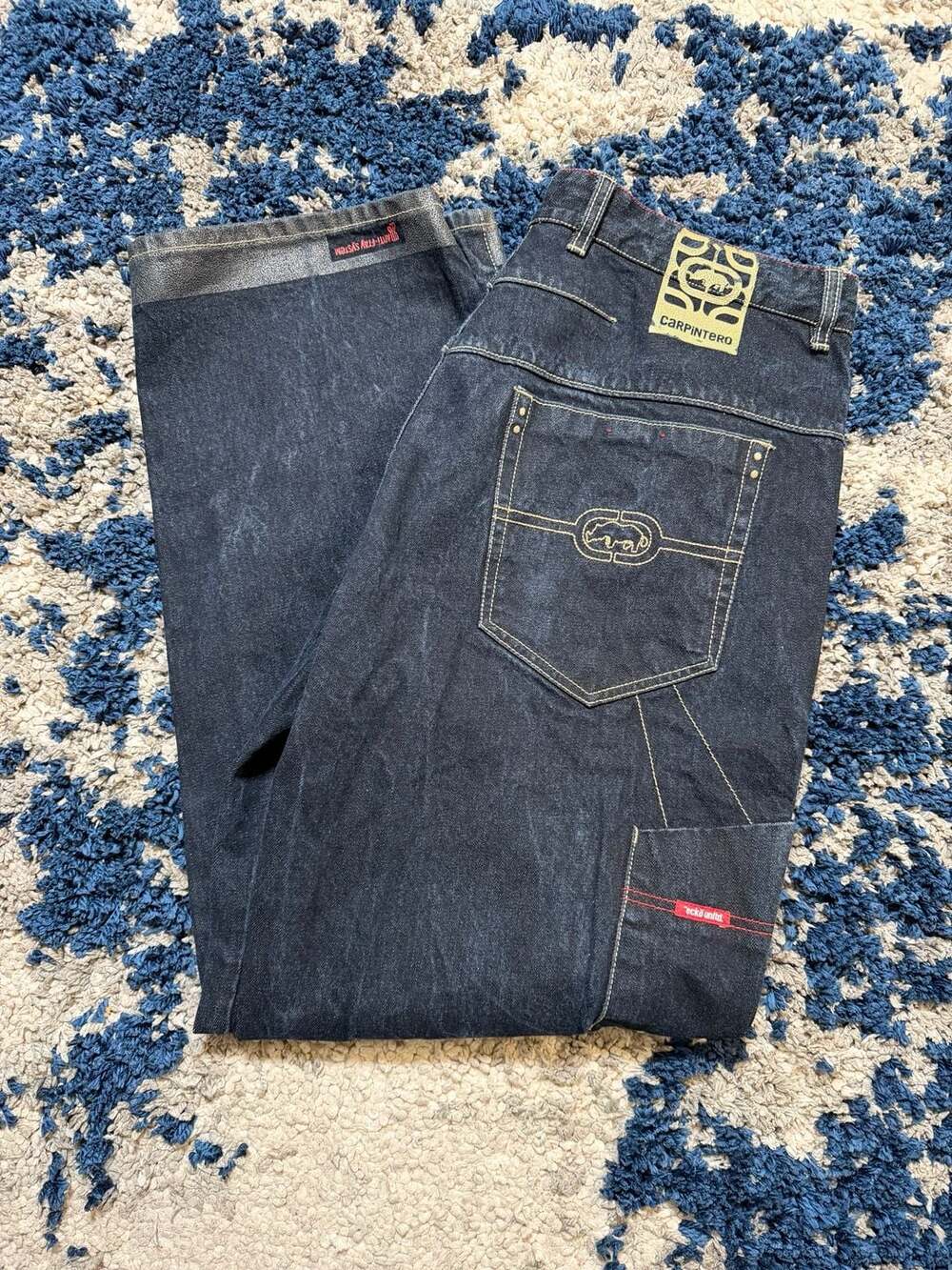 Ecko Unltd Carpintero Denim Jeans Size 38 Dark Wash Carpenter